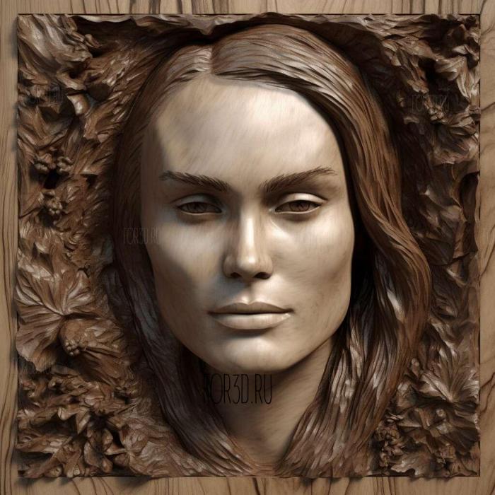 Keira Knightley 2 stl model for CNC